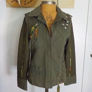 Lou Nardi Cotton & Stretch Military Style Jacket
